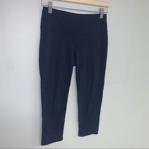Athleta Leggings Women's Size Small Navy Blue Elation Crop Tight High Rise Yoga - Picture 4 of 8